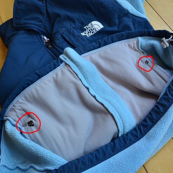 North Face Women’s Fleece Jacket Navy/Light Blue Colors Size M - Picture 12 of 12